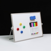 Petit tableau blanc effaçable en alliage d'aluminium à double face de 30x40cm
