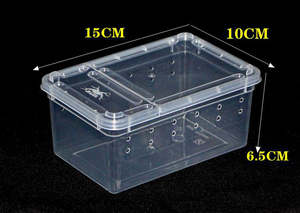 Terrario per Allevamento Rettili in Plastica Trasparente/Nera - Varie Misure Gabbia per Rettili - Product Image 5