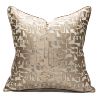 Housse de coussin Jacquard à carreaux marron, housse de coussin personnalisée de luxe pour canapé-lit, Service OEM/ODM, approvisionnement en vrac en gros