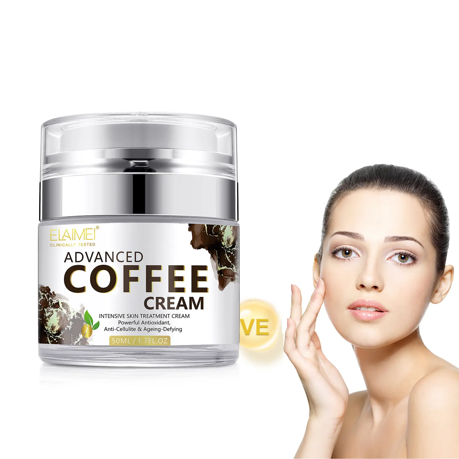 Free Sample Intensive Skin Care Treatment Anti-Aging Wrinkle Face Cream Moisturizer Coffee Cream for Women