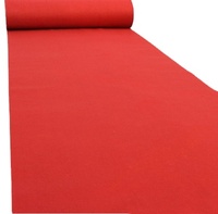 Tapis rouge en polyester en rouleau pour mariage, événement, cérémonie, décoration de fête et exposition