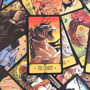 Precio barato de fábrica de China 12*7 A. C. E de Pentacles Tarot borde Chapado en <span class=keywords><strong>verde</strong></span> con guía naipes - Product Image 5