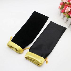Sacs personnalisés en satin pour perruques et mèches de cheveux, avec logo doré, sacs à cordon anti-poussière pour parfums et cadeaux promotionnels (recyclables) - Product Image 4
