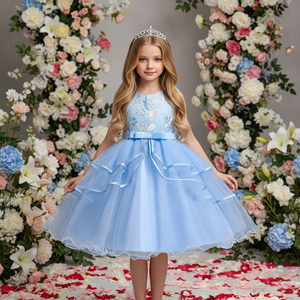 girls formal dresses size 6 Little Girls Pageant Dress Formal Party Long Chiffon Flower Girl Dresses Wedding Sleeveless Junior Bridesmaid Dress, Dusty Rose / 4 main image 0