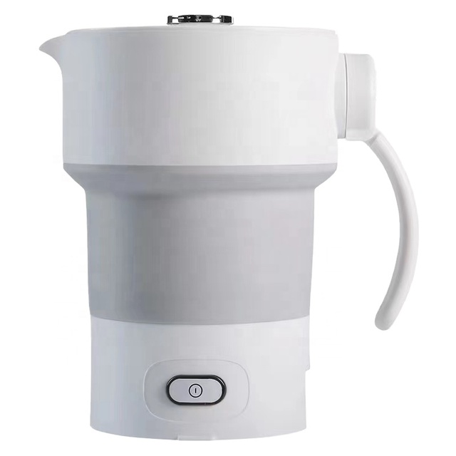 Travelling Foldable Kettle Electric Silicone Foldable Water Kettles Compression Leak Proof Portable Mini Kettle 600ml Household