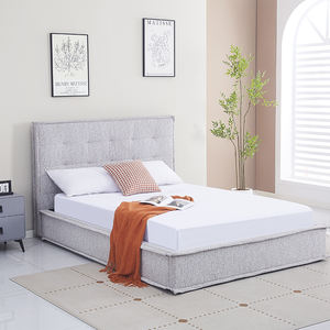 Camas de Lujo Italianas con Armazón de Tela, Tamaño Queen y King, Estilo Nórdico Moderno, Tapizadas, Muebles de Dormitorio, Cama Doble - Product Image 1