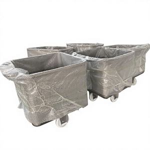 Verplaatsbare handmatige roestvrijstalen vleeskarren wielen met lagerkern, laag geluidsniveau, industriële vleeshopper <span class=keywords><strong>trolley</strong></span> transportbakken, 200 kg capaciteit - Product Image 4