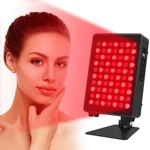 Factory Wholesale Red and infrared LED light therapy for facial beauty red light therapy panel Double core lamp beads