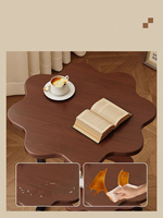 Table basse de chambre à coucher, étagère double niveau pour petit appartement, idéale pour salon, mobile et durable, style Mid-Century Modern
