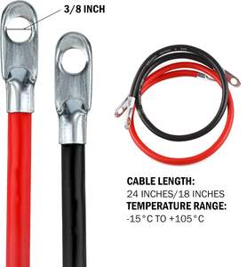ชุดสายเคเบิลอินเวอร์เตอร์แบตเตอรี่ Cartman 5AWG ขนาด 16 <span class=keywords><strong>นิ้ว</strong></span>, <span class=keywords><strong>สาย</strong></span>ขนาด 4 เกจ x 18 <span class=keywords><strong>นิ้ว</strong></span> (<span class=keywords><strong>1</strong></span> <span class=keywords><strong>สาย</strong></span>บวก และ <span class=keywords><strong>1</strong></span> <span class=keywords><strong>สาย</strong></span>ลบ) สำหรับรถยนต์, รถบรรทุก, รถบ้าน, พลังงานแสงอาทิตย์ - Product Image 4