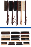 Brosse de nettoyage de chaussures LGL LGL-DZ001 à manche en bois personnalisable, poils personnalisables (doux/raides), conception portative, entretien industriel sur mesure