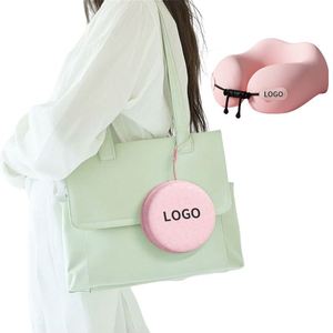Custom Washable <b>Memory</b> Foam U-Shaped Neck <b>Pillow</b> With Storage Case for Travel - Product Image 1