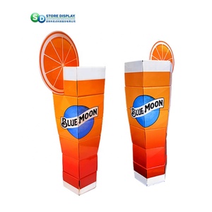 Présentoir en carton pour sol pliable en matériau recyclable pour supermarché personnalisé Présentoir pour boissons pour Pop Store - Product Image 1