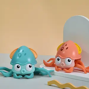 Популярные детские пластиковые игрушки-осьминоги для ванной, 2022, можно использовать в воде и на земле
