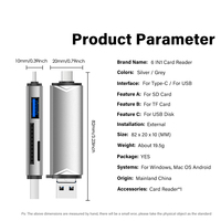 Lector de tarjetas OTG Jaster 6 en 1, USB 3.0 a adaptador micro USB tipo C, unidad flash, lector de tarjetas de memoria inteligente, lector de tarjetas TF SD