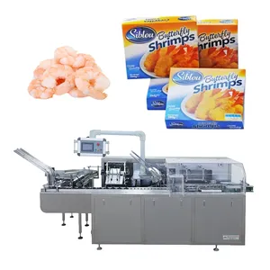 Mesin Cartoning Otomatis Penuh, Mesin Kemasan Kotak Kertas Karton Mentega Pangsit Daging Makanan Beku Es Krim untuk Makanan Es Krim