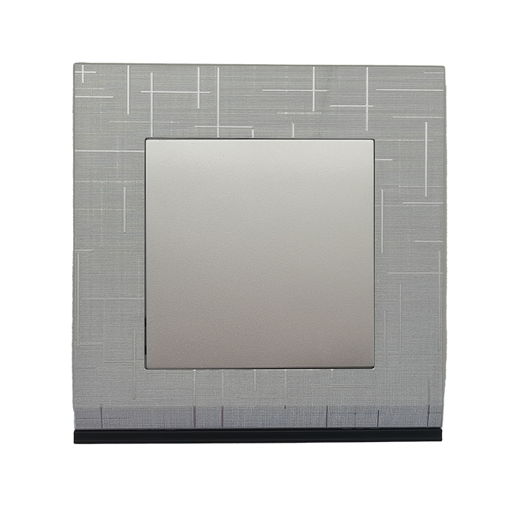 UK Standard Wall Socket Switch Panel Electrica Silver Color PC Material Standard Grounding for Home Products