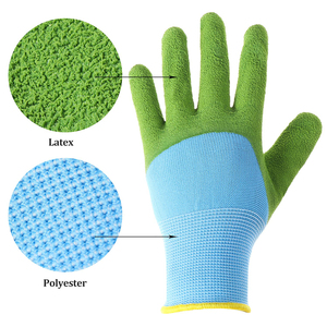 Children's Garden <strong>Gloves</strong> OEM Logo Latex <strong>Rubber</strong> Coated Breathable Thorn Proof Anti-Abrasion Work <strong>Gloves</strong> for <strong>Kids</strong> Gardening - Product Image 2