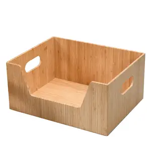 배송 상자 작은 나무 보관함 대형 컨테이너 보관함 투명 디자인 의류 쌓을 수있는 나무 상자
