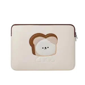 Sac animal en néoprène avec fermeture éclair 13 14 15 pouces avec logo brodé personnalisé pour enfants filles femmes dessin animé mignon étui de protection pour ordinateur portable