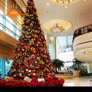 Personnalisé 10ft-66FT LED éclairé grand extérieur haut arbre <span class=keywords><strong>de</strong></span> Noël artificiel avec arc et <span class=keywords><strong>boule</strong></span> construit dans les branches facile à installer - Product Image 6