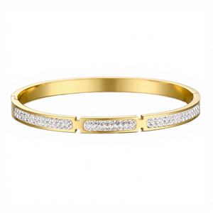 Brazalete de Acero Inoxidable Personalizado, Impermeable, Estilo Vintage, con Letra H y Circonitas, para Mujer, Ideal para Aniversario - Product Image 4