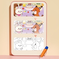 Livre de coloriage personnalisé pour enfants à quatre thèmes, couverture rigide, apprentissage précoce, livre de peinture et de dessin à l'eau pour enfants