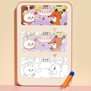 <span class=keywords><strong>Libro</strong></span> de Colorear Personalizado para Niños con Cuatro Temas, Tapa Dura, Aprendizaje Temprano, <span class=keywords><strong>Libro</strong></span> de Dibujo y Pintura con Agua para Niños - Product Image 4
