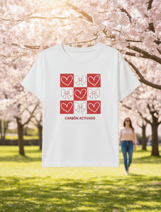 T-Shirt Bianca da Donna in Cotone con Carbone Attivo, Manica Corta, Collo Tondo, Stampa Grafica, Vestibilità Casual, Lavabile in Lavatrice, Per Tutte le Stagioni - Product Image 2