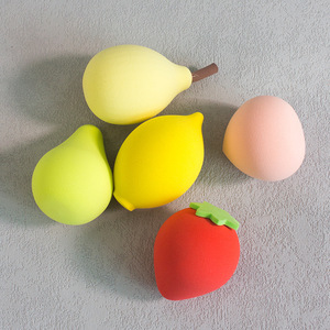 Esponja de Maquillaje Personalizada Súper Suave de Rápida Absorción con <span class=keywords><strong>Forma</strong></span> de Fruta, de Doble Uso (Seco y Húmedo), No Absorbe Base - Product Image 2