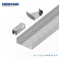 Accessoires de chemin de câbles en treillis métallique HDG certifiés CE Hdmann, résistants aux intempéries, pour système de gestion des câbles d'alimentation côtiers marins