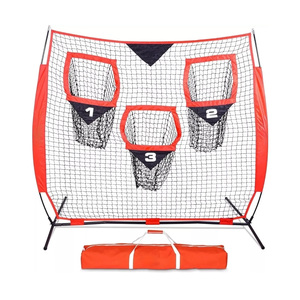 Équipement d'entraînement de football : filet de cible 8x8 pi pour l'entraînement de football et de rugby, filet de lancer 6x6 pi avec sac de transport - Product Image 1