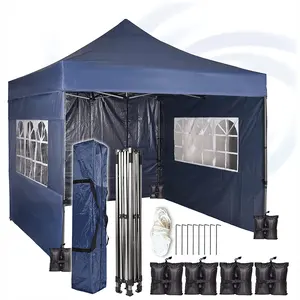 OEM özelleştirme ağır katlanır Gazebo 3m x 3m ticari pazarı durak 9 m2 100 Sq Ft açık su geçirmez gölgelik çadır