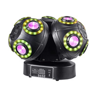 QSE 3 projecteurs laser en forme de ballon de football, effet faisceau lumineux, 12x10W RGBW LED, contrôle DMX512, gradation ultra-lisse 0-100%, 21 canaux