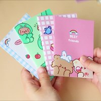 Diario de estudiante de dibujos animados lindo A7 personalizado cuaderno Mini cuaderno de diario portátil para la escuela