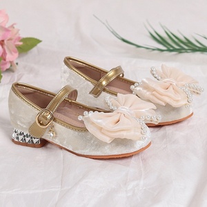 <span class=keywords><strong>Scarpe</strong></span> Eleganti per <span class=keywords><strong>Bambina</strong></span> di Alta Qualità, Primavera-Autunno, <span class=keywords><strong>con</strong></span> Fiocco in Velluto, Perle e Cristalli, <span class=keywords><strong>Tacchi</strong></span> Alti per Feste - Product Image 2