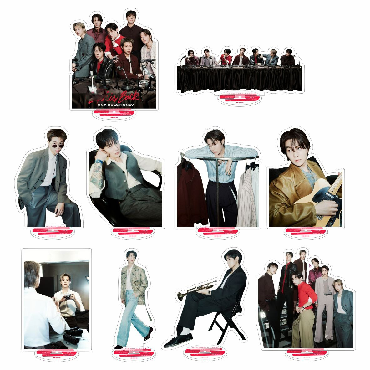 10CM KPOP JUNGKOOK JIN JIMIN WORLD TOUR Acrylic Stand Figure J