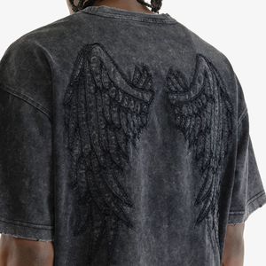 Men's Blank Heavy 280g Embossed <strong>T</strong>-<strong>shirt</strong> High Quality Oversized Graphic <strong>T</strong>-<strong>shirt</strong> Custom <strong>3D</strong> Embroidery Print Boxy Men's <strong>T</strong>-<strong>shirt</strong> - Product Image 3