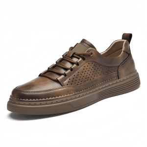 Men's Skateboarding Shoes Sneakers Loafers Skate Shoes Leather Air Hole Breathable Low-top <b>Flats</b> Handmade Summer Fashion Slip on - Product Image 3