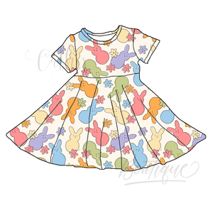 Personalizzato vari stampa manica corta bella ragazza festa abiti causali autunno bambini piroetta vestito da <span class=keywords><strong>4</strong></span> anni a 5 - Product Image 2