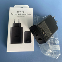 Pengisi Daya Cepat Original EP-T6530 65W PD SCP dengan 2 Port Tipe-C untuk Ponsel & Laptop