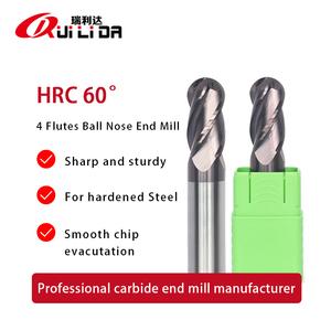 RLD Chất Lượng Cao HRC60 R5x75mm 2 Flutes Rắn <span class=keywords><strong>Carbide</strong></span> Bóng Mũi Endmill Fresas Cnc Công Cụ Cắt Cho Thép Không Gỉ - Product Image 2