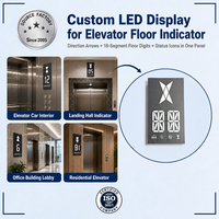 Panel de Números LED de 7 Segmentos de Alta Calidad, Personalizado, con Ícono de Flecha Direccional, Módulo para Automatización de Edificios