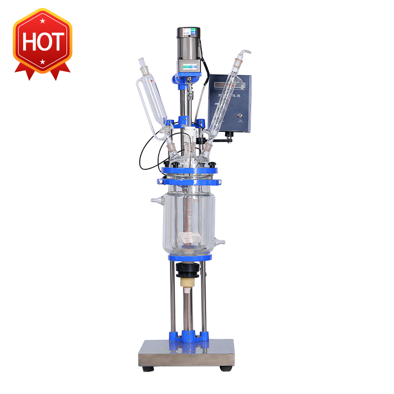 Лабораторный 3л химический двойной стеклянный реактор цена