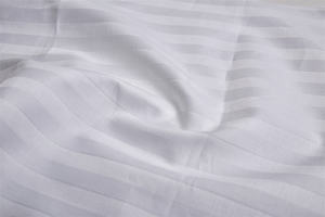 Longue agrafe coton TC300 satin rayé hôtel textile literie tissu - Product Image 5