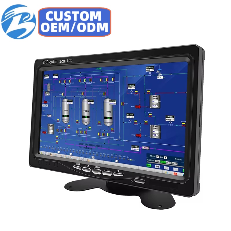 Industrial New Mini LCD Monitor 7 Inch 1024x600 Desktop Wall-Mounted IPS Screen VGA Business Use 75Hz 99% SRGB