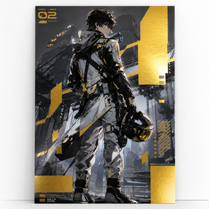 Affiches personnalisées en feuille d'or, impressions d'art, finition brillante numérique métallisée effet <span class=keywords><strong>miroir</strong></span>, illustrations pour expositions Anime/<span class=keywords><strong>Manga</strong></span>/Comic Con - Product Image 3