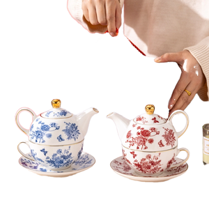 Creative Floral Mother-Daughter Bone China Teapot <strong>Set</strong> Light Luxury Retro Design Portable Ceramic <strong>Coffee</strong> Tea <strong>Set</strong> Wholesale <strong>Gift</strong> - Product Image 5