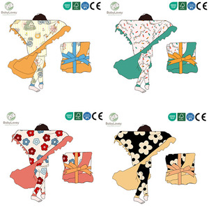 Couverture Bébé Babylovey en Fibre de Bambou Polyvalente, Antibactérienne, Respirante, à Volants Floraux Imprimés, Personnalisable, Double Face, <span class=keywords><strong>pour</strong></span> Bébés en Été - Product Image 4