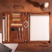 Porte-documents en cuir raffiné personnalisé, portefeuille personnalisé pour les cadeaux d'anniversaire d'entreprise, dirigeants d'entreprise
